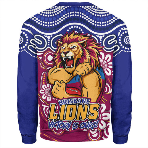 Brisbane Lions Sweatshirt Aboriginal Inspired Tough Fan Football For Life Brisbane Lions Sweatshirt Aboriginal Inspired Tough Fan Football For Life