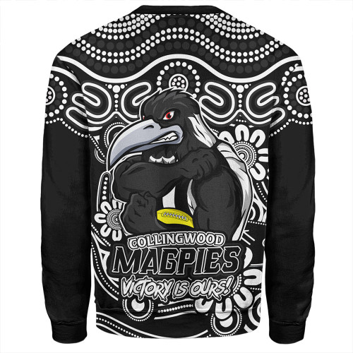 Collingwood Sweatshirt Aboriginal Inspired Tough Fan Football For Life Collingwood Sweatshirt Aboriginal Inspired Tough Fan Football For Life