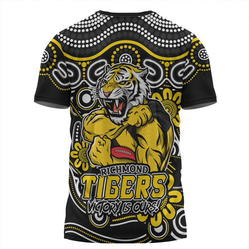 Richmond T-Shirt Aboriginal Inspired Tough Fan Football For Life Richmond T-Shirt Aboriginal Inspired Tough Fan Football For Life