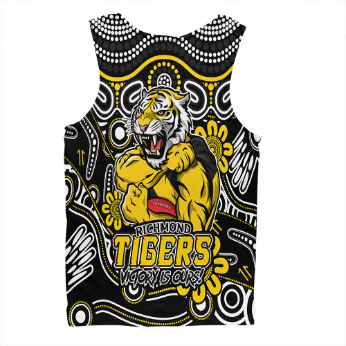 Richmond Men Singlet Aboriginal Inspired Tough Fan Football For Life Richmond Men Singlet Aboriginal Inspired Tough Fan Football For Life