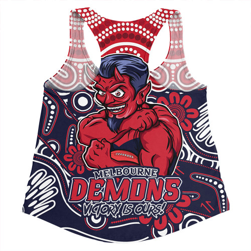 Melbourne Women Racerback Singlet Aboriginal Inspired Tough Fan Football For Life Melbourne Women Racerback Singlet Aboriginal Inspired Tough Fan Football For Life