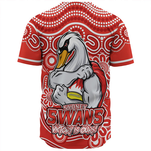 Sydney Swans Baseball Shirt Aboriginal Inspired Tough Fan Football For Life Sydney Swans Baseball Shirt Aboriginal Inspired Tough Fan Football For Life