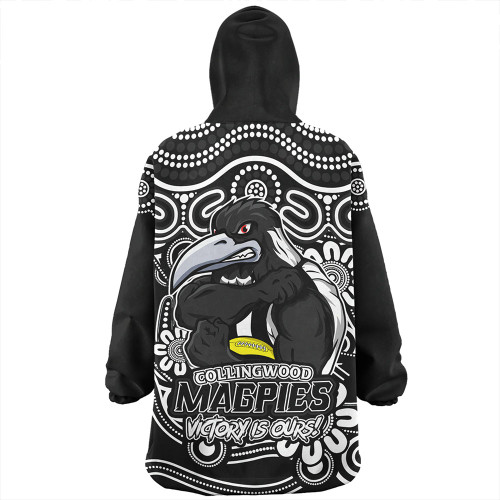 Collingwood Snug Hoodie Aboriginal Inspired Tough Fan Football For Life Collingwood Snug Hoodie Aboriginal Inspired Tough Fan Football For Life