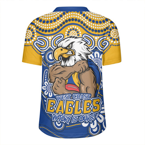 West Coast Eagles Rugby Jersey Aboriginal Inspired Tough Fan Football For Life West Coast Eagles Rugby Jersey Aboriginal Inspired Tough Fan Football For Life