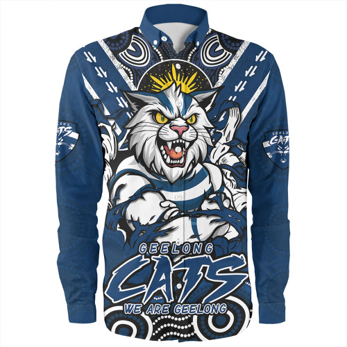 Geelong Cats Long Sleeve Shirt Ripped Legacy Of The Game
