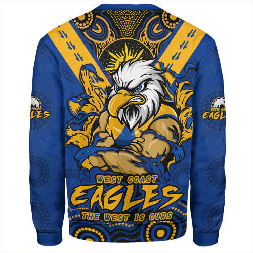 West Coast Eagles Sweatshirt Ripped Legacy of the Game West Coast Eagles Sweatshirt Ripped Legacy of the Game