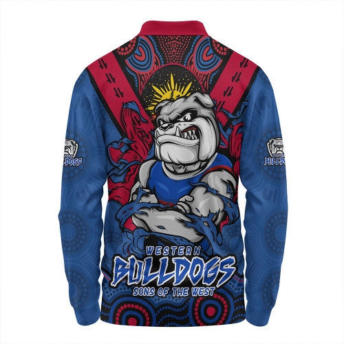 Western Bulldogs Long Sleeve Polo Shirt Ripped Legacy Of The Game Western Bulldogs Long Sleeve Polo Shirt Ripped Legacy Of The Game