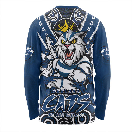 Geelong Cats Long Sleeve T-shirt Ripped Legacy Of The Game Geelong Cats Long Sleeve T-shirt Ripped Legacy Of The Game
