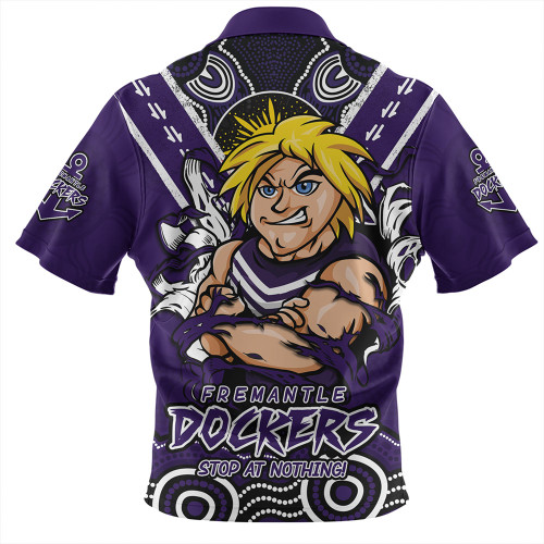 Fremantle Zip Polo Shirt Ripped Legacy Of The Game Fremantle Zip Polo Shirt Ripped Legacy Of The Game