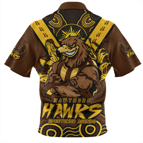 Hawthorn Zip Polo Shirt Ripped Legacy Of The Game Hawthorn Zip Polo Shirt Ripped Legacy Of The Game
