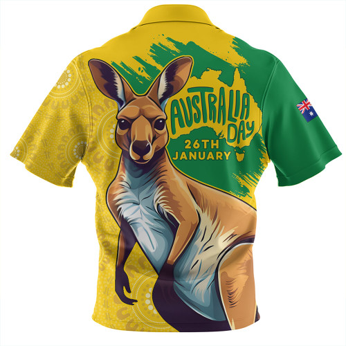Australia Hawaiian Shirt Australia Day Kangaroo Art With Aboriginal Pattern Inspired Australia Hawaiian Shirt Australia Day Kangaroo Art With Aboriginal Pattern Inspired