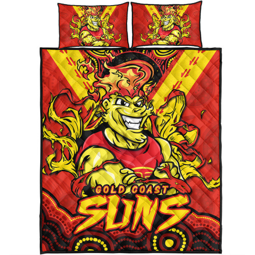 Gold Coast SUNS Quilt Bed Set Ripped Legacy Of The Game