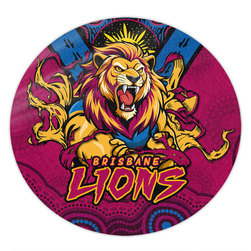Brisbane Lions Round Rug Ripped Legacy Of The Game Brisbane Lions Round Rug Ripped Legacy Of The Game