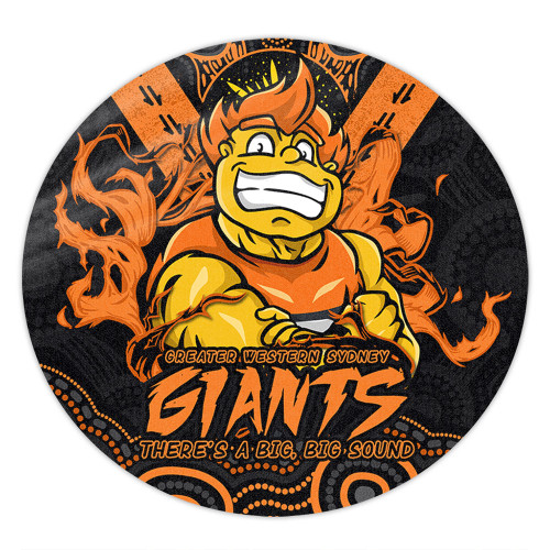 GWS GIANTS Round Rug Ripped Legacy Of The Game GWS GIANTS Round Rug Ripped Legacy Of The Game