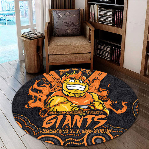 GWS GIANTS Round Rug Ripped Legacy Of The Game GWS GIANTS Round Rug Ripped Legacy Of The Game