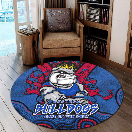 Western Bulldogs Round Rug Ripped Legacy Of The Game Western Bulldogs Round Rug Ripped Legacy Of The Game