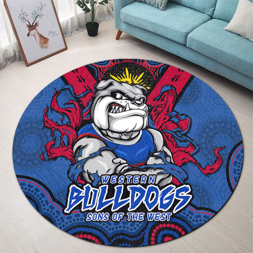 Western Bulldogs Round Rug Ripped Legacy Of The Game Western Bulldogs Round Rug Ripped Legacy Of The Game