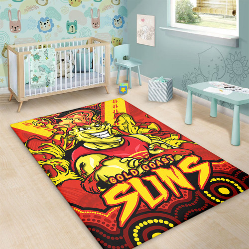 Gold Coast SUNS Area Rug Ripped Legacy Of The Game