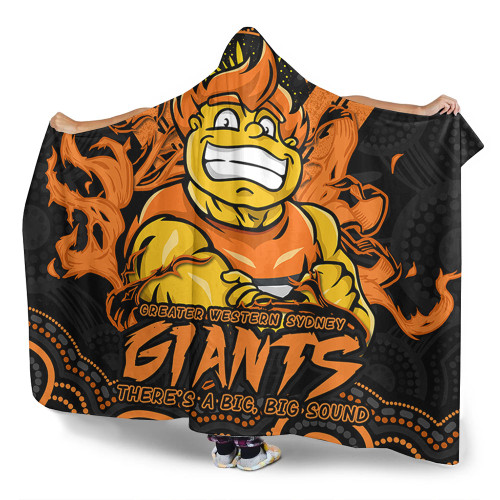 GWS GIANTS Hooded Blanket Ripped Legacy Of The Game GWS GIANTS Hooded Blanket Ripped Legacy Of The Game