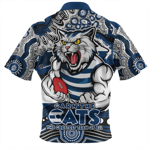 Geelong Cats Hawaiian Shirt Blazing Spirit Of Victory Geelong Cats Hawaiian Shirt Blazing Spirit Of Victory