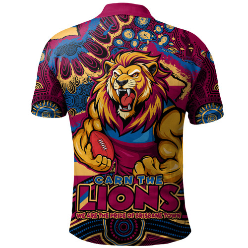 Brisbane Lions Polo Shirt Blazing Spirit Of Victory Brisbane Lions Polo Shirt Blazing Spirit Of Victory