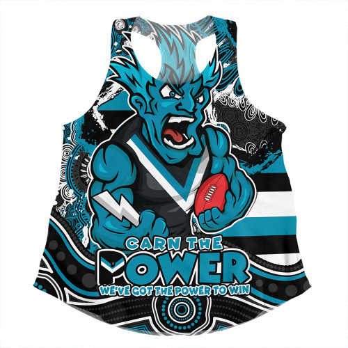 Port Adelaide Women Racerback Singlet Blazing Spirit Of Victory
