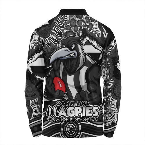 Collingwood Long Sleeve Polo Shirt Blazing Spirit Of Victory Collingwood Long Sleeve Polo Shirt Blazing Spirit Of Victory