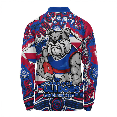 Western Bulldogs Long Sleeve Polo Shirt Blazing Spirit Of Victory