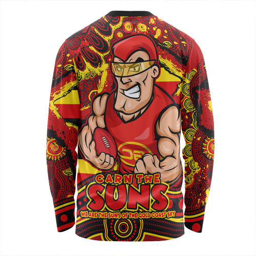 Gold Coast SUNS Long Sleeve T-shirt Blazing Spirit Of Victory Gold Coast SUNS Long Sleeve T-shirt Blazing Spirit Of Victory
