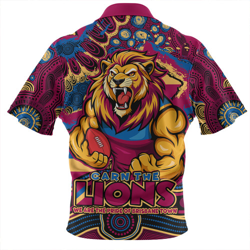 Brisbane Lions Zip Polo Shirt Blazing Spirit Of Victory Brisbane Lions Zip Polo Shirt Blazing Spirit Of Victory