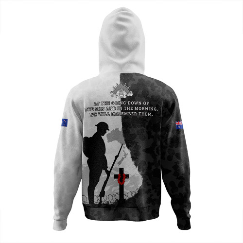 Australia Hoodie Anzac Day Lest We Forget Black Grunge Style Australia Hoodie Anzac Day Lest We Forget Black Grunge Style