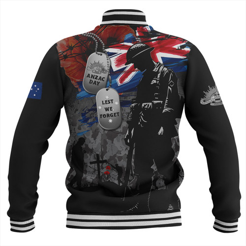 Australia Baseball Jacket Tribute To The Brave Anzac Day
