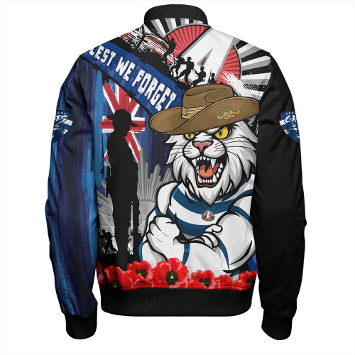 Geelong Cats Bomber Jacket Anzac Day Honor United In Spirit Geelong Cats Bomber Jacket Anzac Day Honor United In Spirit