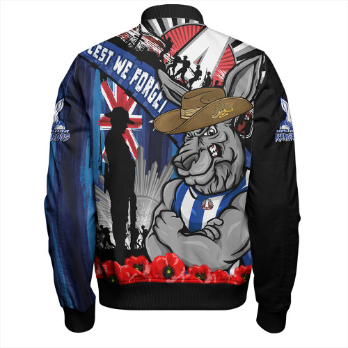 North Melbourne Bomber Jacket Anzac Day Honor United In Spirit North Melbourne Bomber Jacket Anzac Day Honor United In Spirit