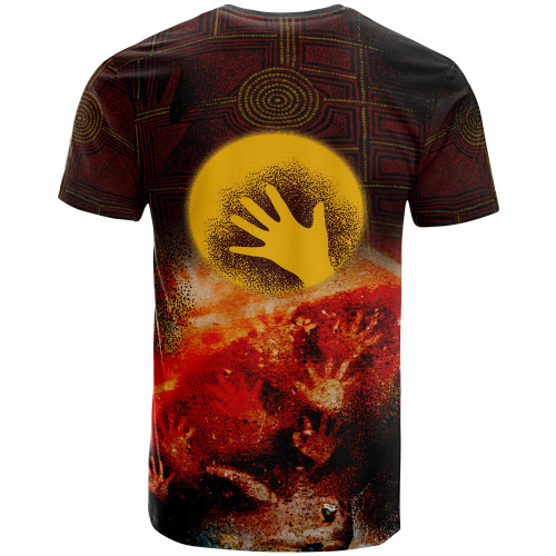 Australia Aboriginal T-Shirt - Indigenous Flag Hand Art Australia Aboriginal T-Shirt - Indigenous Flag Hand Art