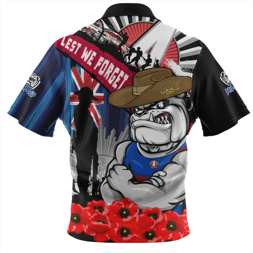 Western Bulldogs Hawaiian Shirt Anzac Day Honor United In Spirit Western Bulldogs Hawaiian Shirt Anzac Day Honor United In Spirit