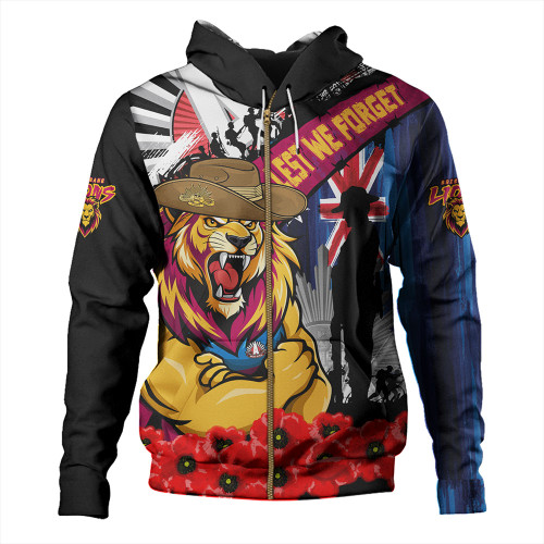 Brisbane Lions Hoodie Anzac Day Honor United In Spirit Brisbane Lions Hoodie Anzac Day Honor United In Spirit