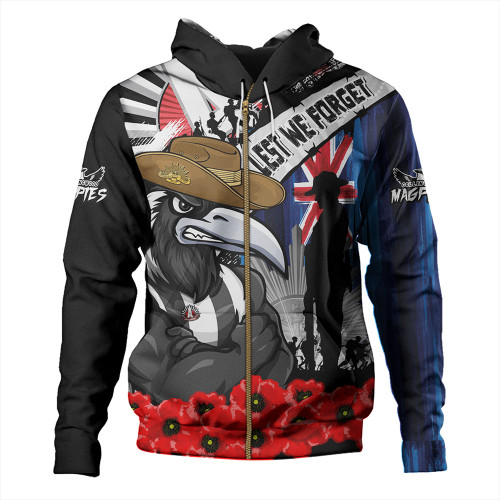 Collingwood Hoodie Anzac Day Honor United In Spirit Collingwood Hoodie Anzac Day Honor United In Spirit