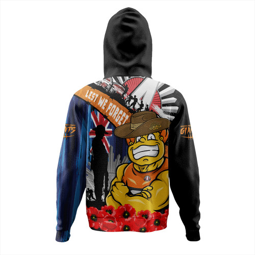 GWS GIANTS Hoodie Anzac Day Honor United In Spirit GWS GIANTS Hoodie Anzac Day Honor United In Spirit