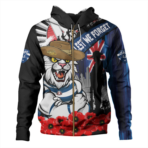 Geelong Cats Hoodie Anzac Day Honor United In Spirit Geelong Cats Hoodie Anzac Day Honor United In Spirit