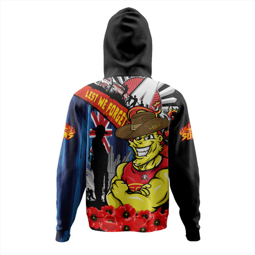 Gold Coast SUNS Hoodie Anzac Day Honor United In Spirit Gold Coast SUNS Hoodie Anzac Day Honor United In Spirit