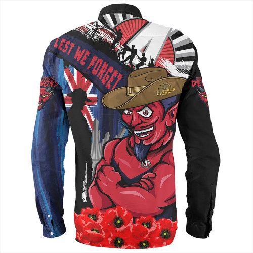 Melbourne Long Sleeve Shirt Anzac Day Honor United In Spirit Melbourne Long Sleeve Shirt Anzac Day Honor United In Spirit