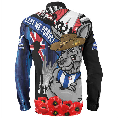 North Melbourne Long Sleeve Shirt Anzac Day Honor United In Spirit North Melbourne Long Sleeve Shirt Anzac Day Honor United In Spirit