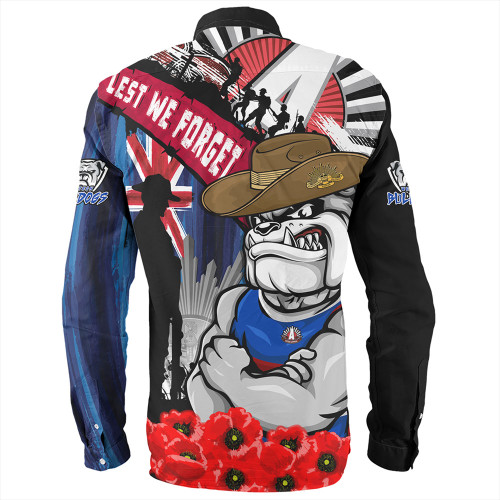 Western Bulldogs Long Sleeve Shirt Anzac Day Honor United In Spirit Western Bulldogs Long Sleeve Shirt Anzac Day Honor United In Spirit