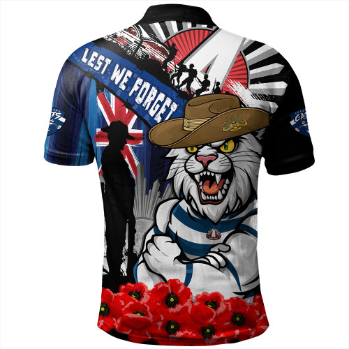Geelong Cats Polo Shirt Anzac Day Honor United In Spirit Geelong Cats Polo Shirt Anzac Day Honor United In Spirit