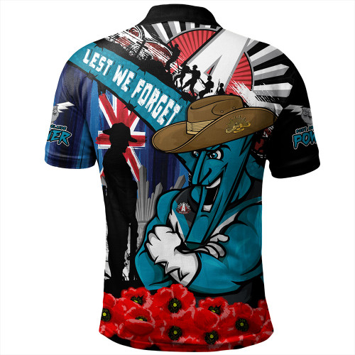 Port Adelaide Polo Shirt Anzac Day Honor United In Spirit