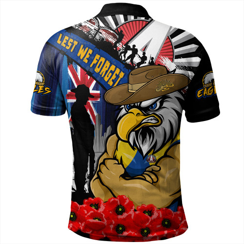 West Coast Eagles Polo Shirt Anzac Day Honor United In Spirit West Coast Eagles Polo Shirt Anzac Day Honor United In Spirit