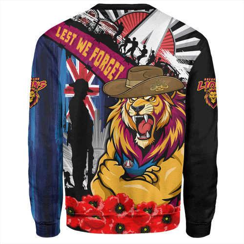 Brisbane Lions Sweatshirt Anzac Day Honor United In Spirit Brisbane Lions Sweatshirt Anzac Day Honor United In Spirit