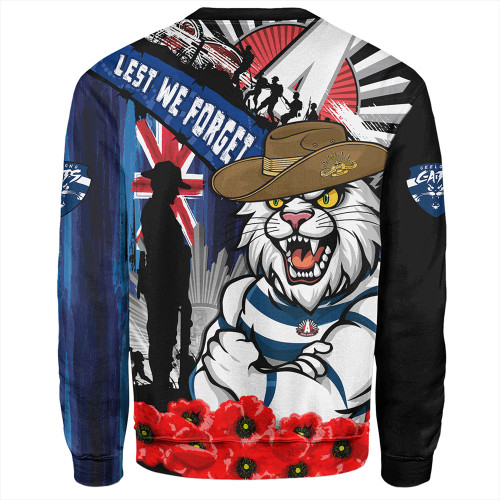 Geelong Cats Sweatshirt Anzac Day Honor United In Spirit Geelong Cats Sweatshirt Anzac Day Honor United In Spirit