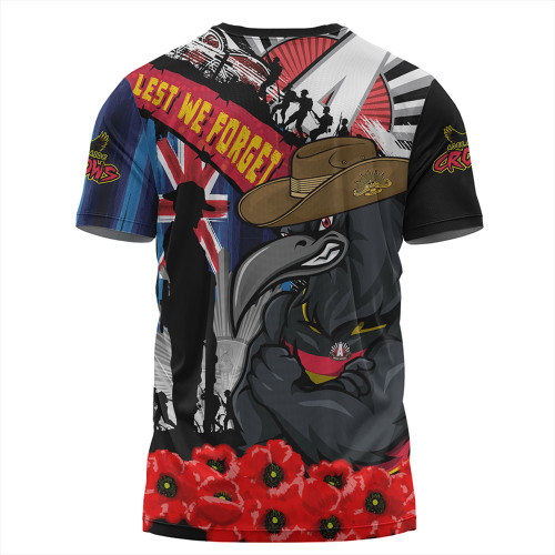 Adelaide Crows T-Shirt Anzac Day Honor United In Spirit Adelaide Crows T-Shirt Anzac Day Honor United In Spirit
